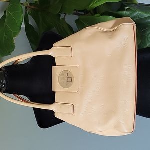 Kate spade cream leather tote Turnlock bag